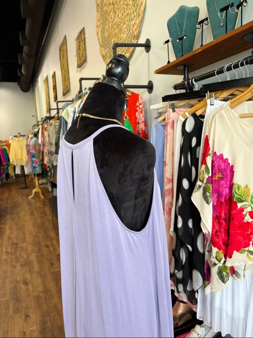 Double Zero Lilac Halter Maxi Dress - Picture 3 of 6